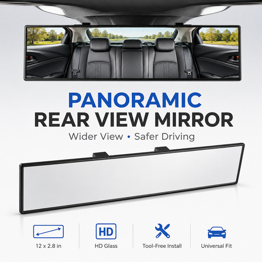 🔥Last Day 49% OFF - 🚗 Panoramic Rear View Mirror | Wider View, Safer Driving Clip-On Car Mirror
