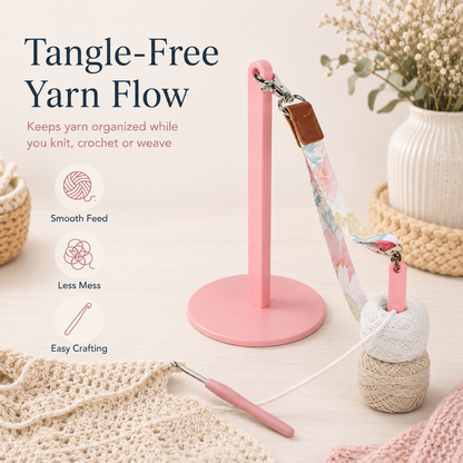 🔥Last Day 49% OFF - 🧶 Yarn Holder Set | Portable Standing Yarn Organizer With Floral Strap