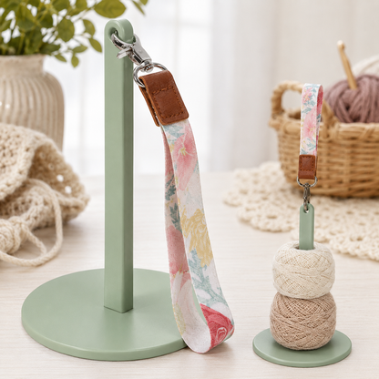 🔥Last Day 49% OFF - 🧶 Yarn Holder Set | Portable Standing Yarn Organizer With Floral Strap