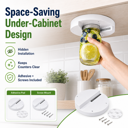 🔥Last Day 49% OFF - One-Handed Under-Cabinet Jar Opener | Open Stubborn Lids With Less Effort