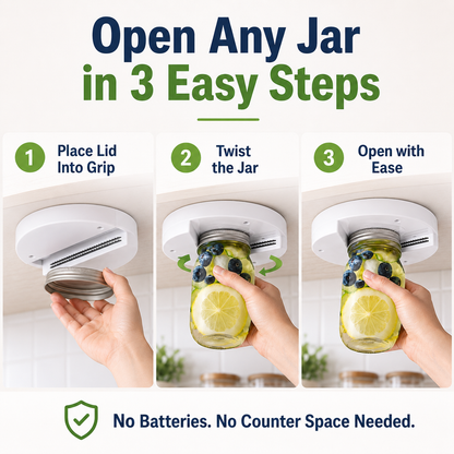 🔥Last Day 49% OFF - One-Handed Under-Cabinet Jar Opener | Open Stubborn Lids With Less Effort