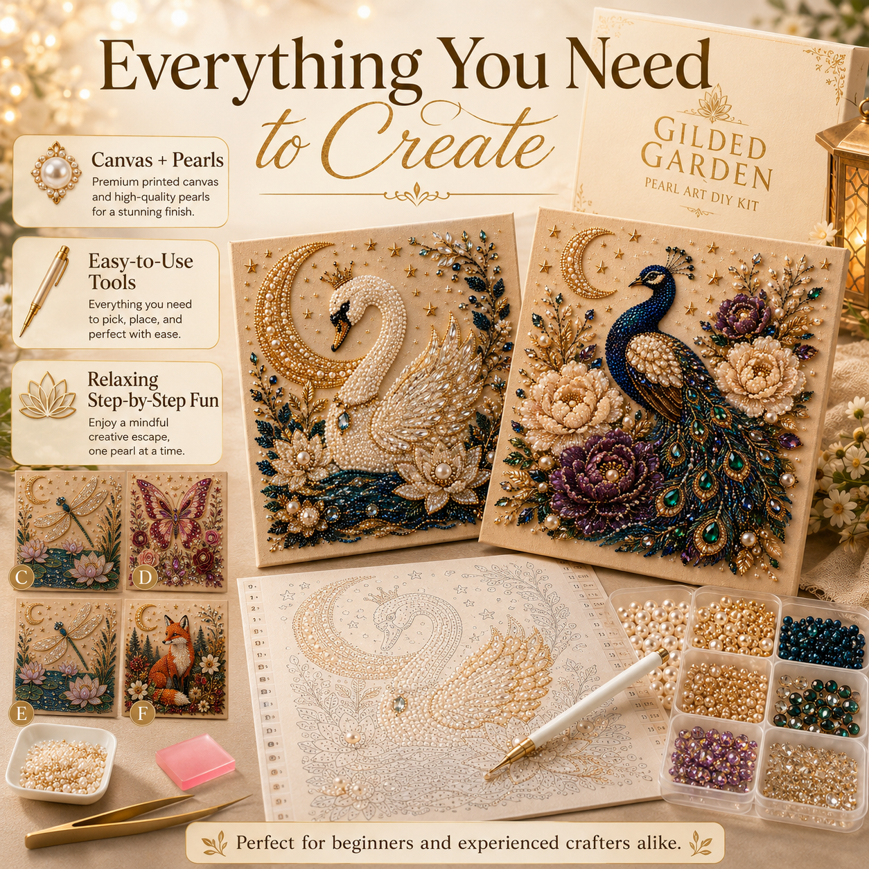 🔥 Last Day 49% OFF – ✨ Gilded Garden Pearl Art DIY Kit – Turn Tiny Pearls into Luxurious Garden Magic