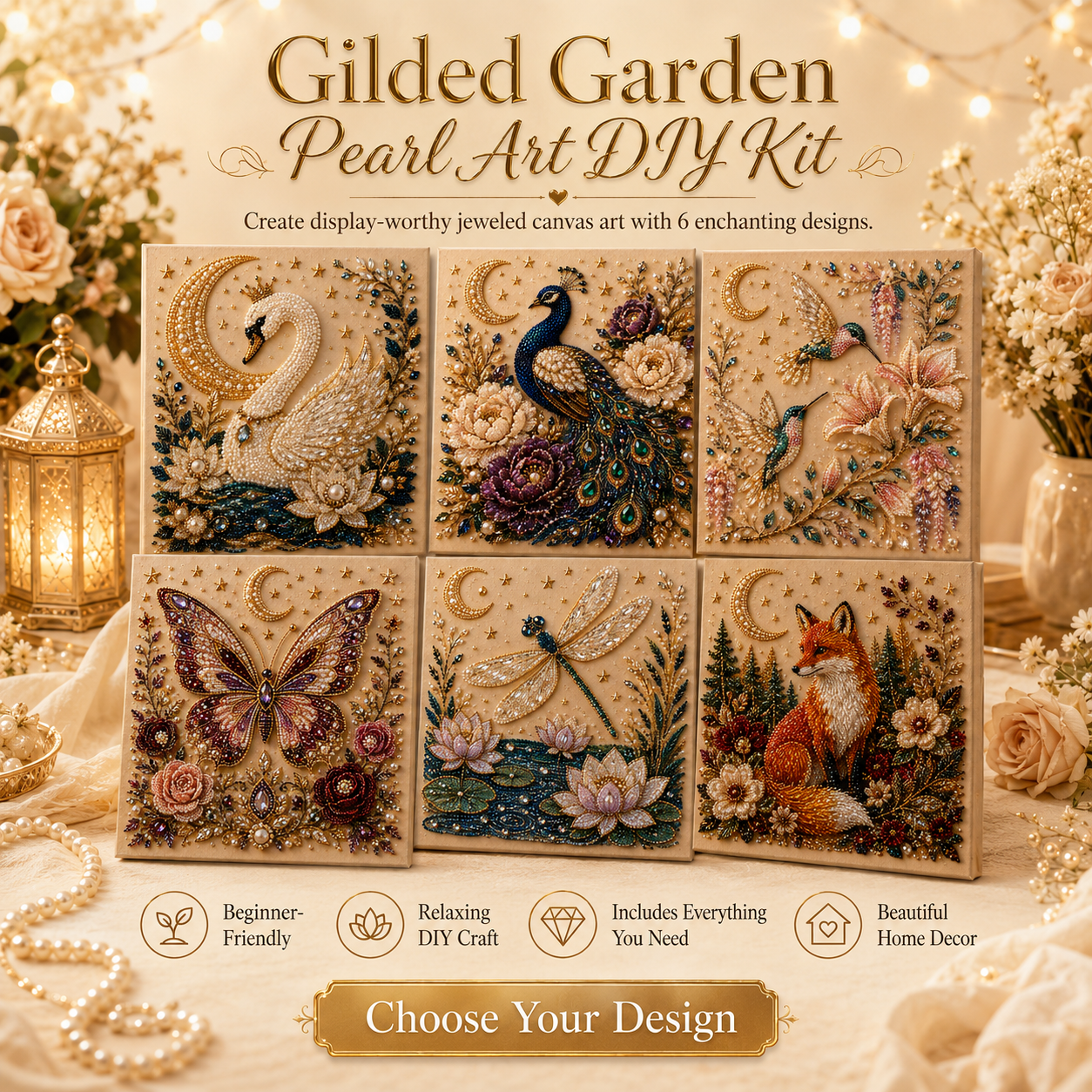 🔥 Last Day 49% OFF – ✨ Gilded Garden Pearl Art DIY Kit – Turn Tiny Pearls into Luxurious Garden Magic