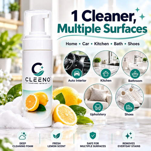 🍋 CLEENO Multi-Surface Foaming Cleaner™ – Heavy-Duty Grease & Grime Remover for Home, Car & More