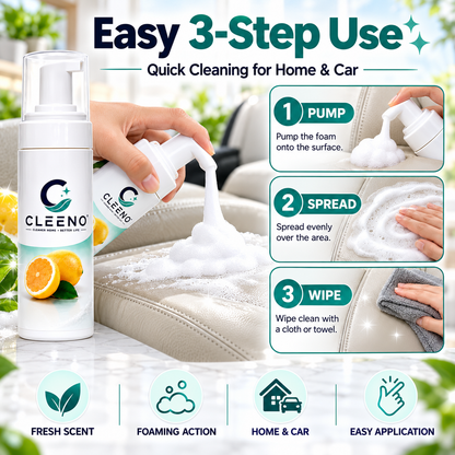 🍋 CLEENO Multi-Surface Foaming Cleaner™ – Heavy-Duty Grease & Grime Remover for Home, Car & More