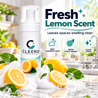 🍋 CLEENO Multi-Surface Foaming Cleaner™ – Heavy-Duty Grease & Grime Remover for Home, Car & More