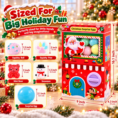 🎄 24-Day Christmas Squishy Surprise Calendar™ – 24 Mystery Eggs with Cute Squeeze Toys