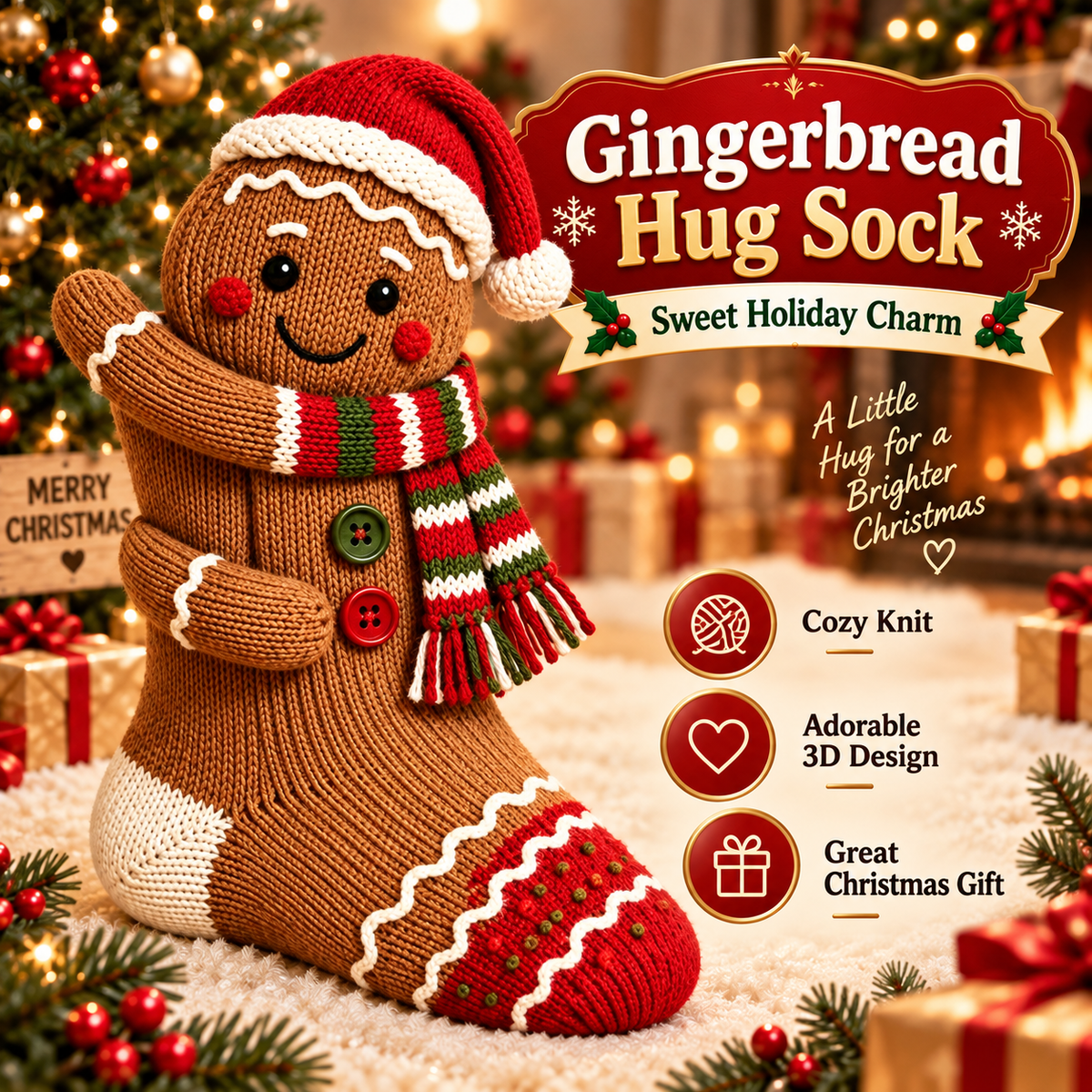 🎄 3D Christmas Hug Socks™ – The Cozy Holiday Gift That Brings Smiles & Warm Hugs