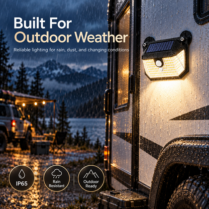 Magnetic RV Solar Light – Motion Sensor Outdoor Light for Campers & Trailers