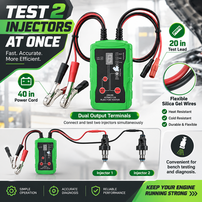 EM288 Fuel Injector Tester & Cleaner Kit – 8 Pulse Modes with Dual Injector Testing