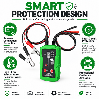 EM288 Fuel Injector Tester & Cleaner Kit – 8 Pulse Modes with Dual Injector Testing