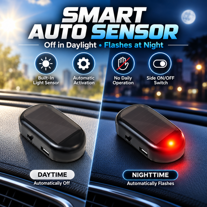 Solar Car Dummy Alarm Light – Auto Night Flashing Security Warning LED