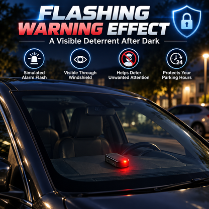 Solar Car Dummy Alarm Light – Auto Night Flashing Security Warning LED