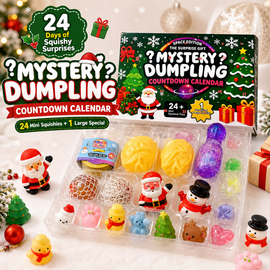 🎄 Mystery Dumpling Squishy Advent Calendar – 24 Days of Christmas Surprises