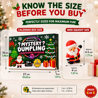 🎄 Mystery Dumpling Squishy Advent Calendar – 24 Days of Christmas Surprises