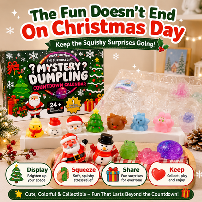 🎄 Mystery Dumpling Squishy Advent Calendar – 24 Days of Christmas Surprises