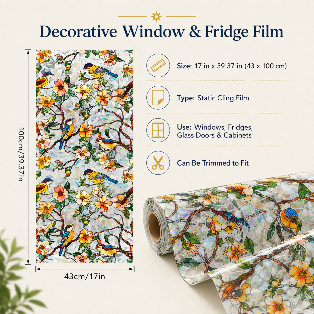 🔥 Limited Time 49% OFF - ✨ Crystal Stained Glass Window Film – Transform Your Windows Into Stunning Art