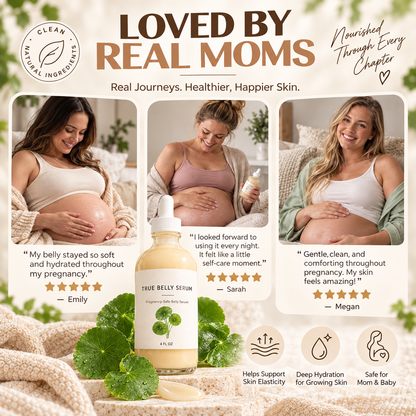 True Belly Serum – Pregnancy Belly Care for Hydration & Skin Elasticity, 4 FL OZ