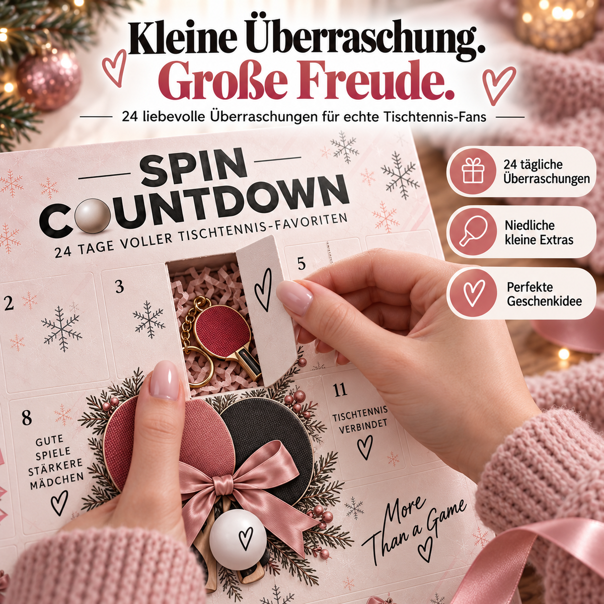 Tischtennis Adventskalender Türchen Überraschung