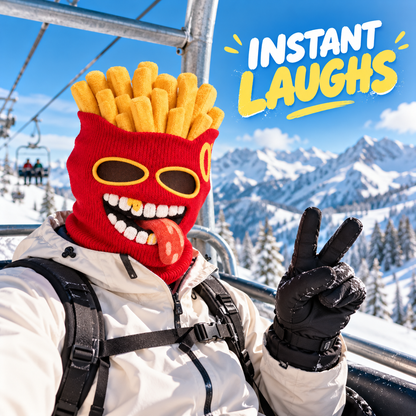🍔 Foodie Ski Mask – Funny 3D Food Balaclava for Skiing & Snowboarding