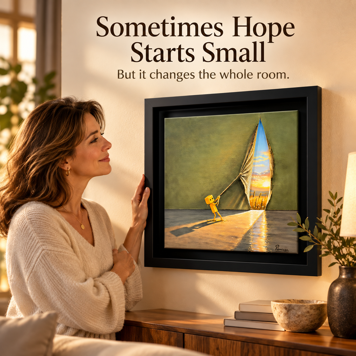 Sometimes Hope Starts Small wall art