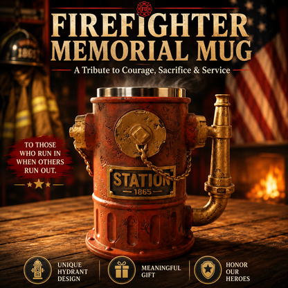 🔥 Limited Time 49% OFF - 🚒 Firefighter Hydrant Mug – A Tribute To Courage, Sacrifice & America’s Heroes