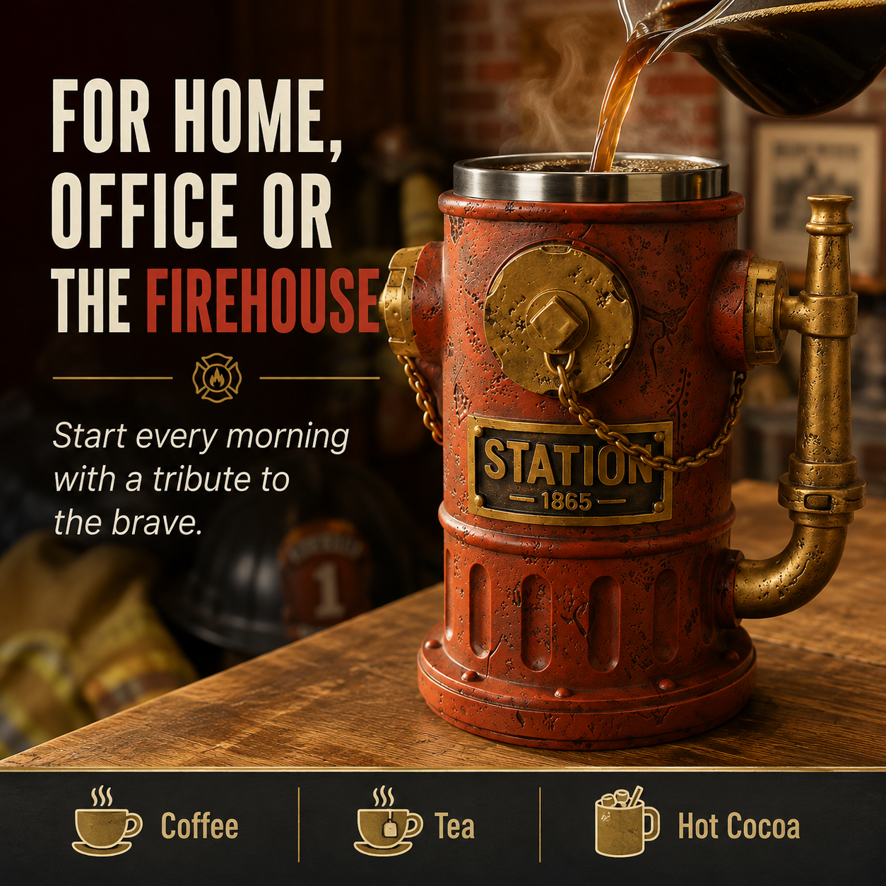 🔥 Limited Time 49% OFF - 🚒 Firefighter Hydrant Mug – A Tribute To Courage, Sacrifice & America’s Heroes