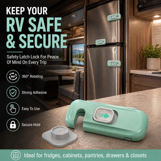 🚐 RV Safety Latch Lock – A Smart Upgrade For Safer Travels, Peace Of Mind & Every Adventure