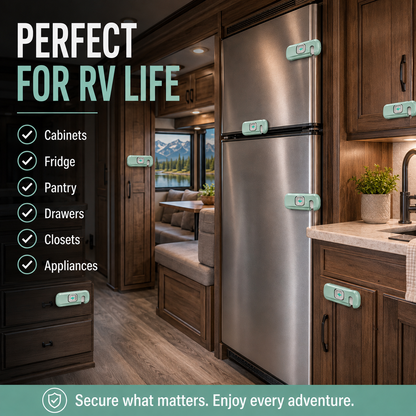 🚐 RV Safety Latch Lock – A Smart Upgrade For Safer Travels, Peace Of Mind & Every Adventure