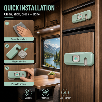 🚐 RV Safety Latch Lock – A Smart Upgrade For Safer Travels, Peace Of Mind & Every Adventure