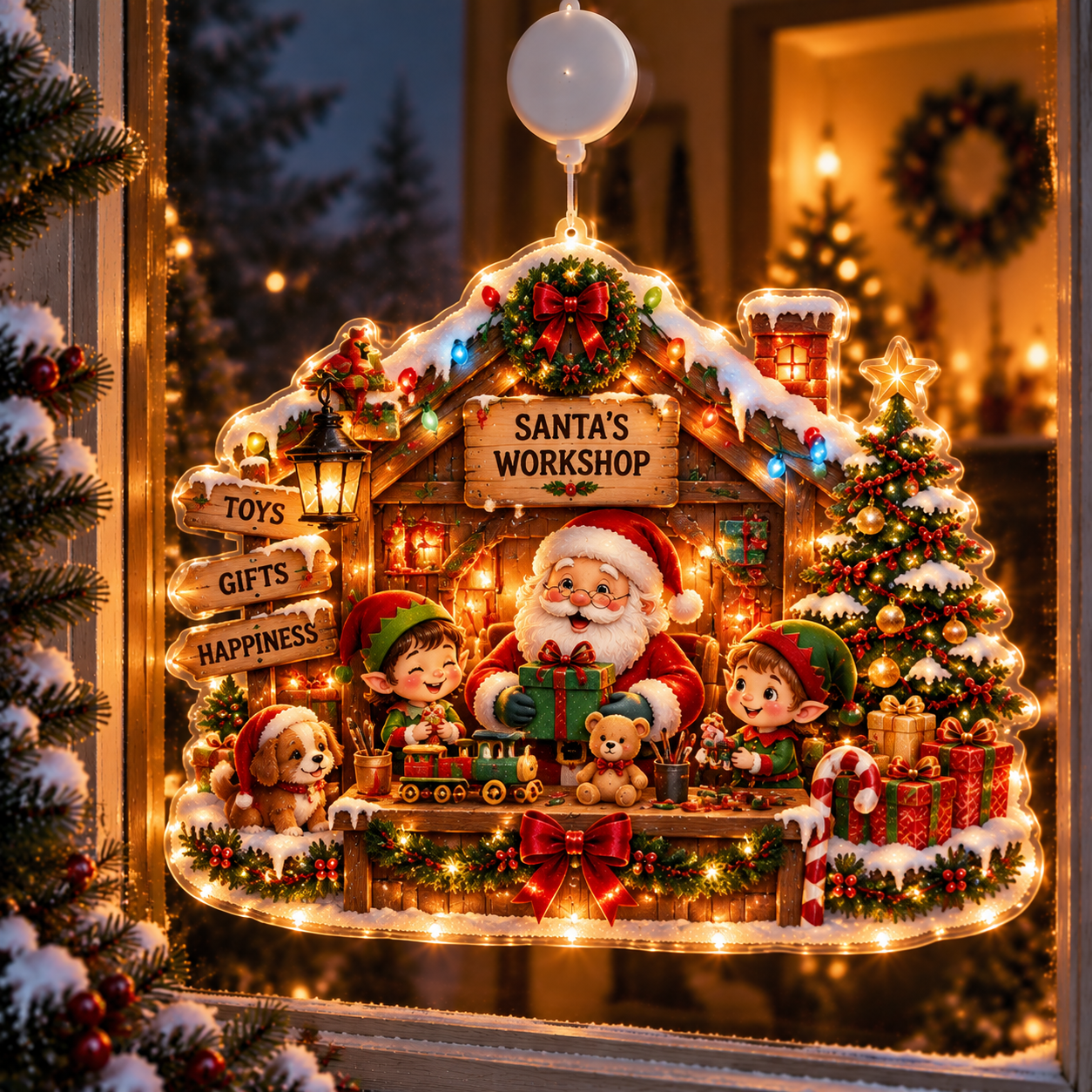 🔥 Last Day 49% OFF - 🎄 Christmas Magic Window Light | Glowing Holiday Window Decoration For A Cozy Christmas