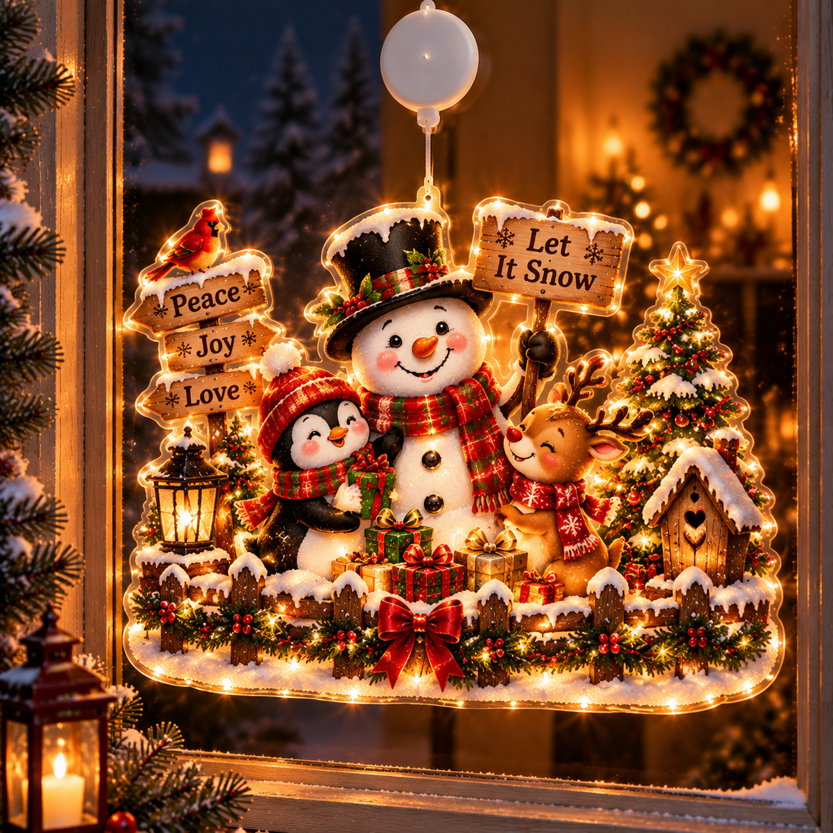 🔥 Last Day 49% OFF - 🎄 Christmas Magic Window Light | Glowing Holiday Window Decoration For A Cozy Christmas