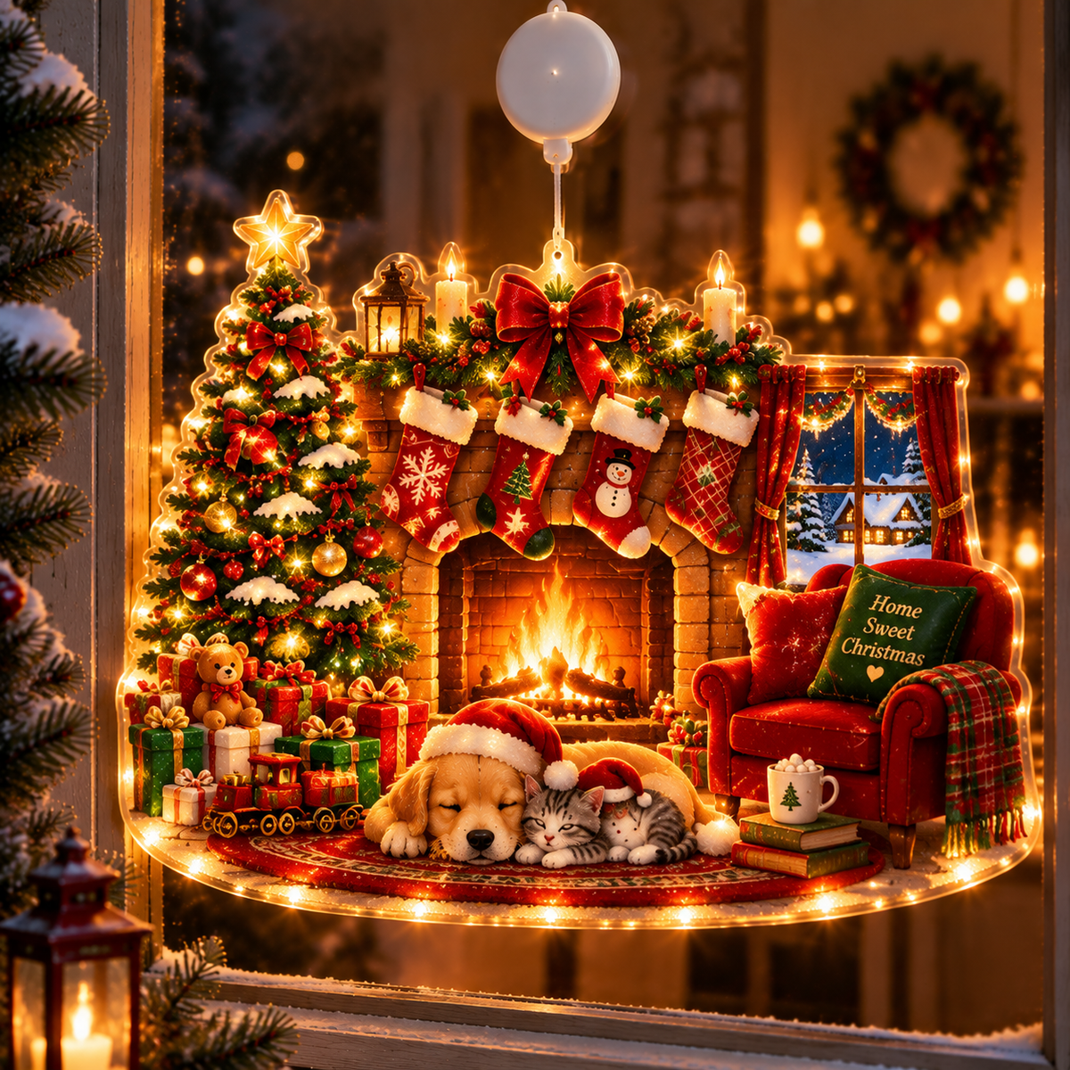 🔥 Last Day 49% OFF - 🎄 Christmas Magic Window Light | Glowing Holiday Window Decoration For A Cozy Christmas