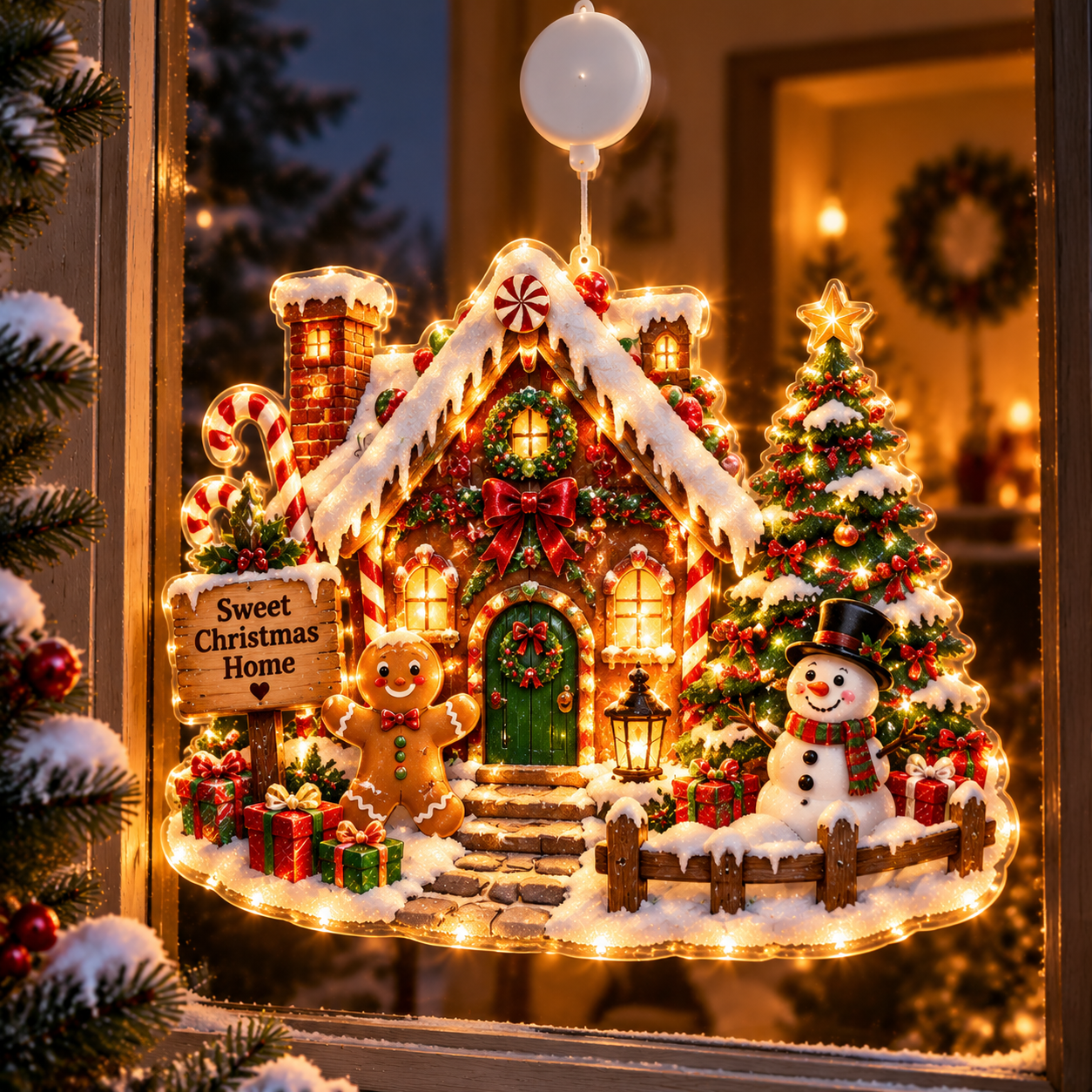 🔥 Last Day 49% OFF - 🎄 Christmas Magic Window Light | Glowing Holiday Window Decoration For A Cozy Christmas