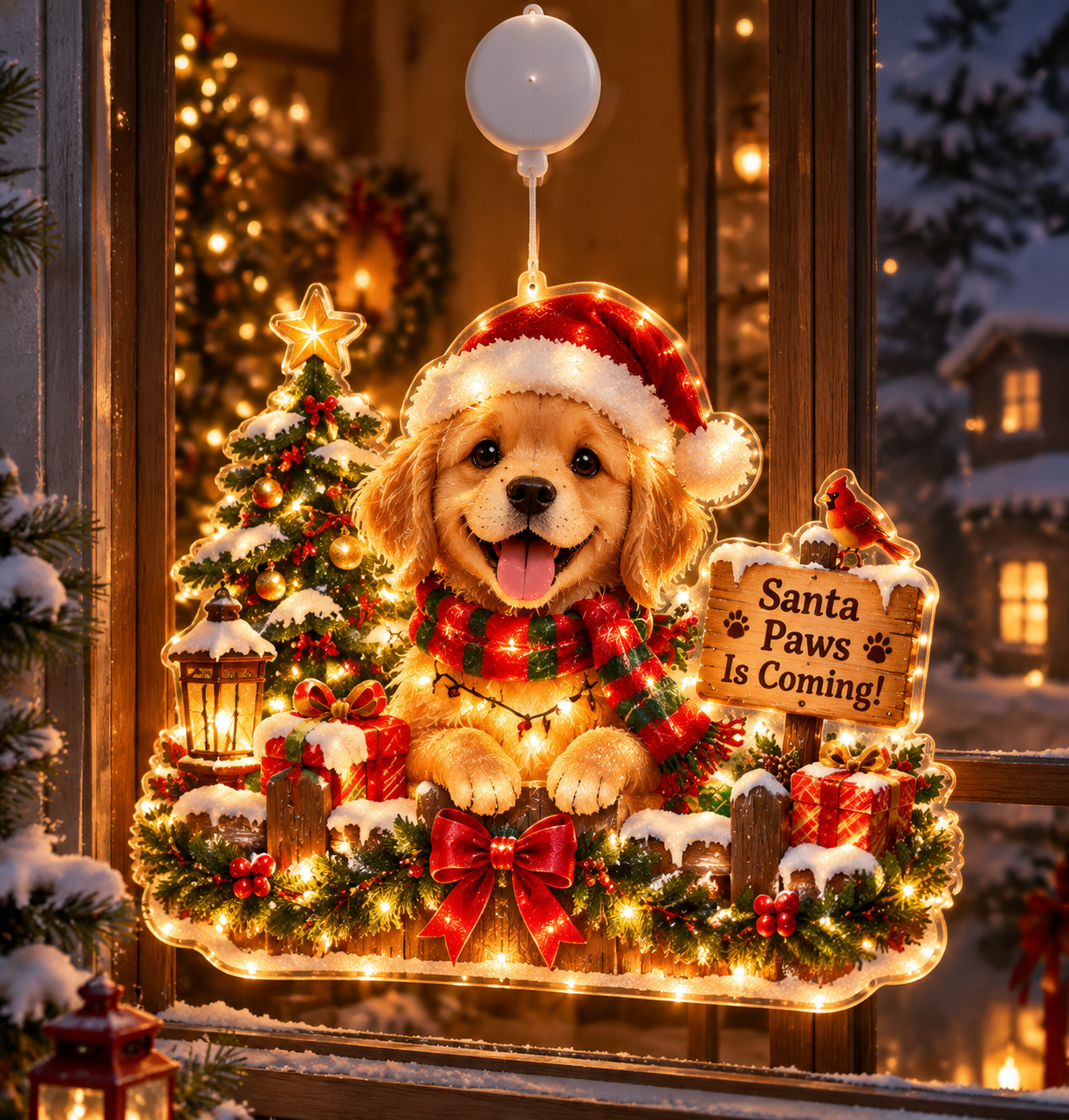 🔥 Last Day 49% OFF - 🎄 Christmas Magic Window Light | Glowing Holiday Window Decoration For A Cozy Christmas