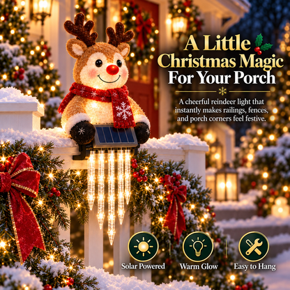 🎄49% OFF🎄 Reindeer Magic Glow™ - Sparkling Icicle LED Solar Christmas Fence Light🦌✨