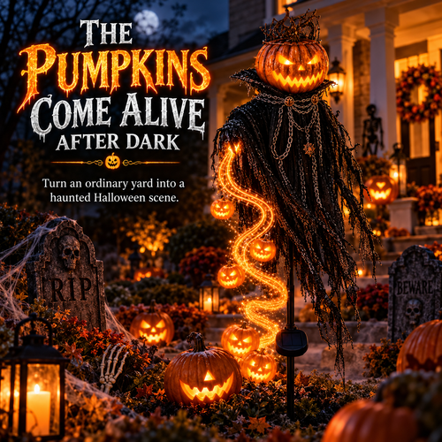 🎃 Halloween Pumpkin Soul Reaper™ Animated Garden Light – Bring Your Yard To Life After Dark