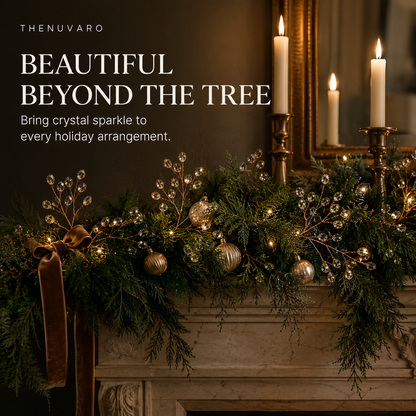 ✨Beaded Christmas Tree Branch Picks – Instant Sparkle & Fuller Holiday Décor