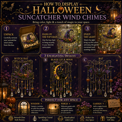 🔥Last Day 49% OFF - Halloween Suncatcher Wind Chime