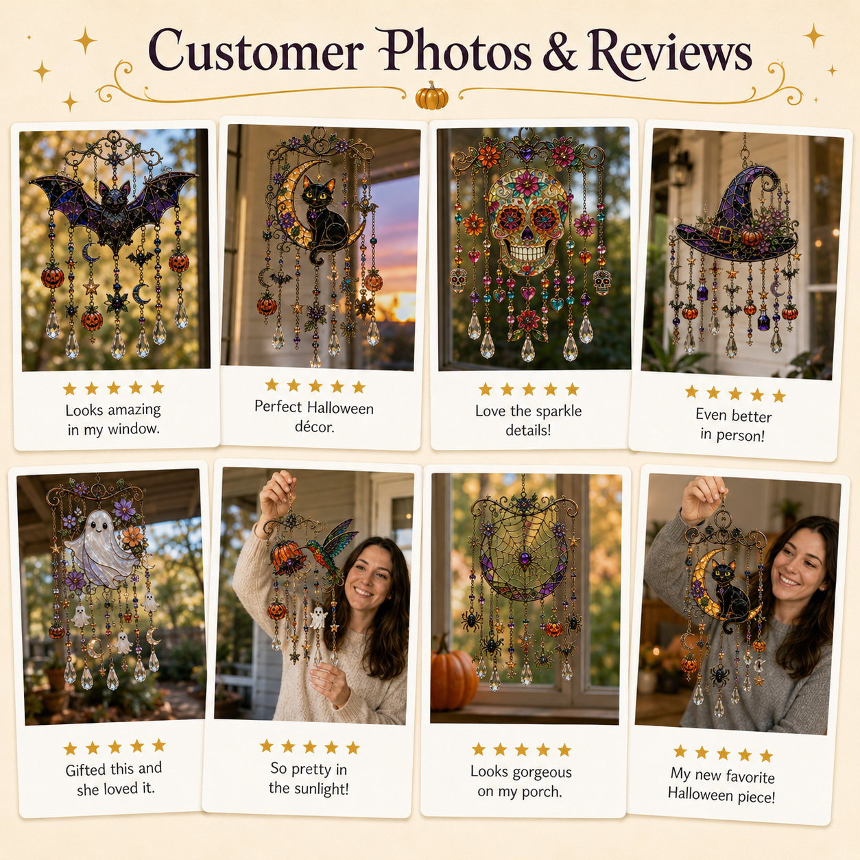 🔥Last Day 49% OFF - Halloween Suncatcher Wind Chime