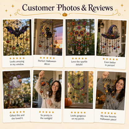 🔥Last Day 49% OFF - Halloween Suncatcher Wind Chime