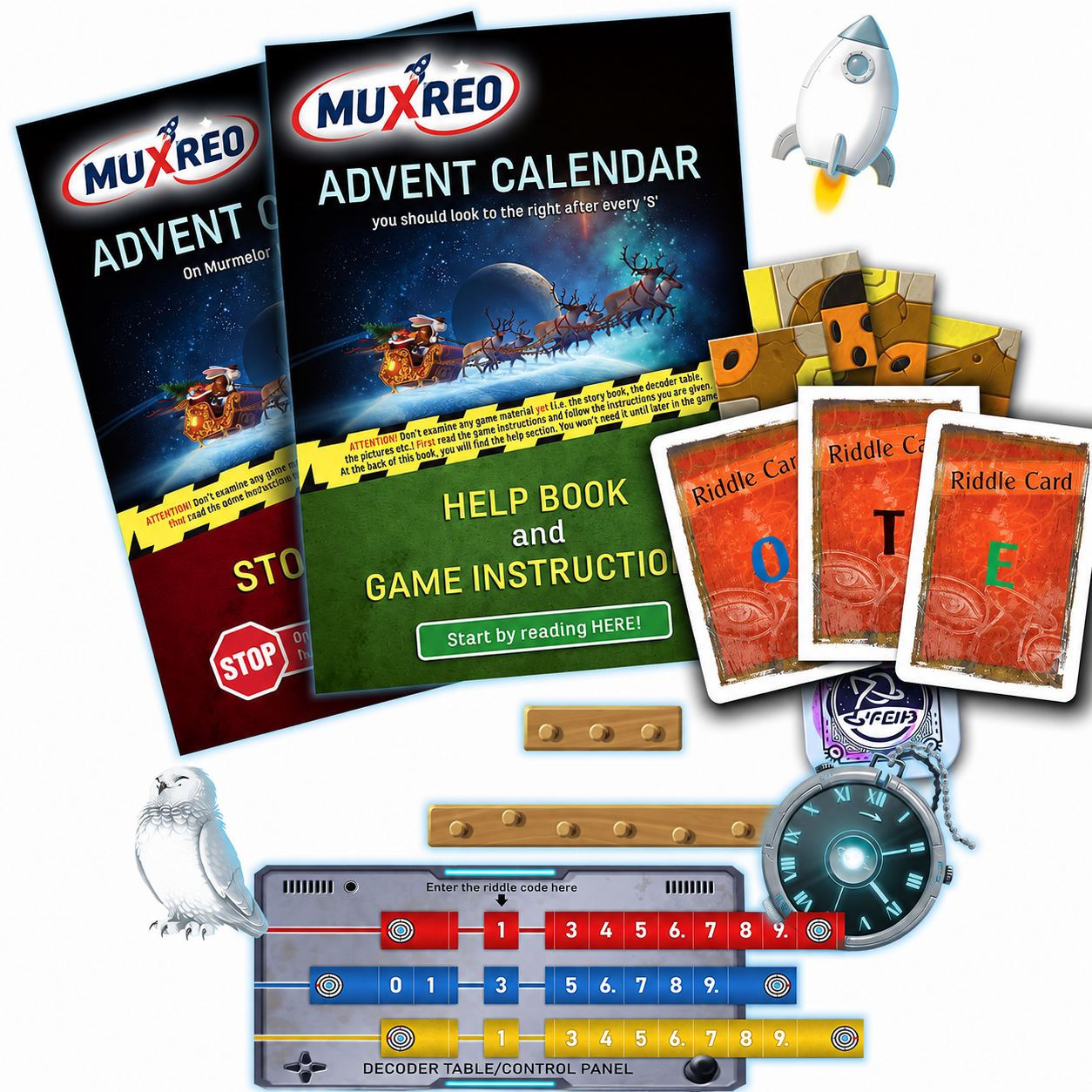 🎄⏱️Christmas Escape Room Advent Calendar – 24 Days of Space-Themed Riddles, Puzzles & Holiday Surprises(📦Buy 2 Free Shipping)