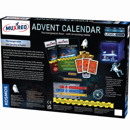 🎄⏱️Christmas Escape Room Advent Calendar – 24 Days of Space-Themed Riddles, Puzzles & Holiday Surprises(📦Buy 2 Free Shipping)
