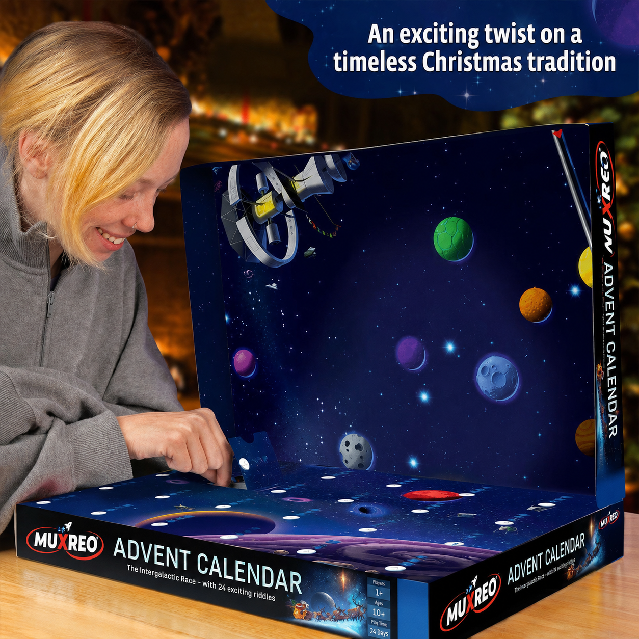 🎄⏱️Christmas Escape Room Advent Calendar – 24 Days of Space-Themed Riddles, Puzzles & Holiday Surprises(📦Buy 2 Free Shipping)