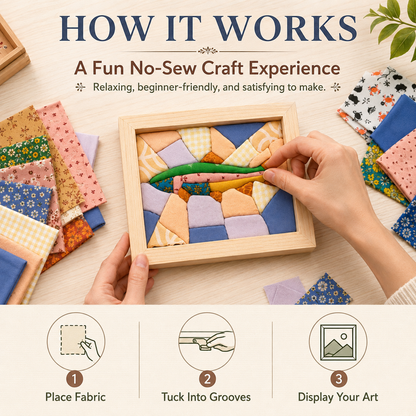 🔥Last Day 49% OFF - 🧵 Kinusaiga Fabric Art Kit | No-Sew DIY Textile Craft Set