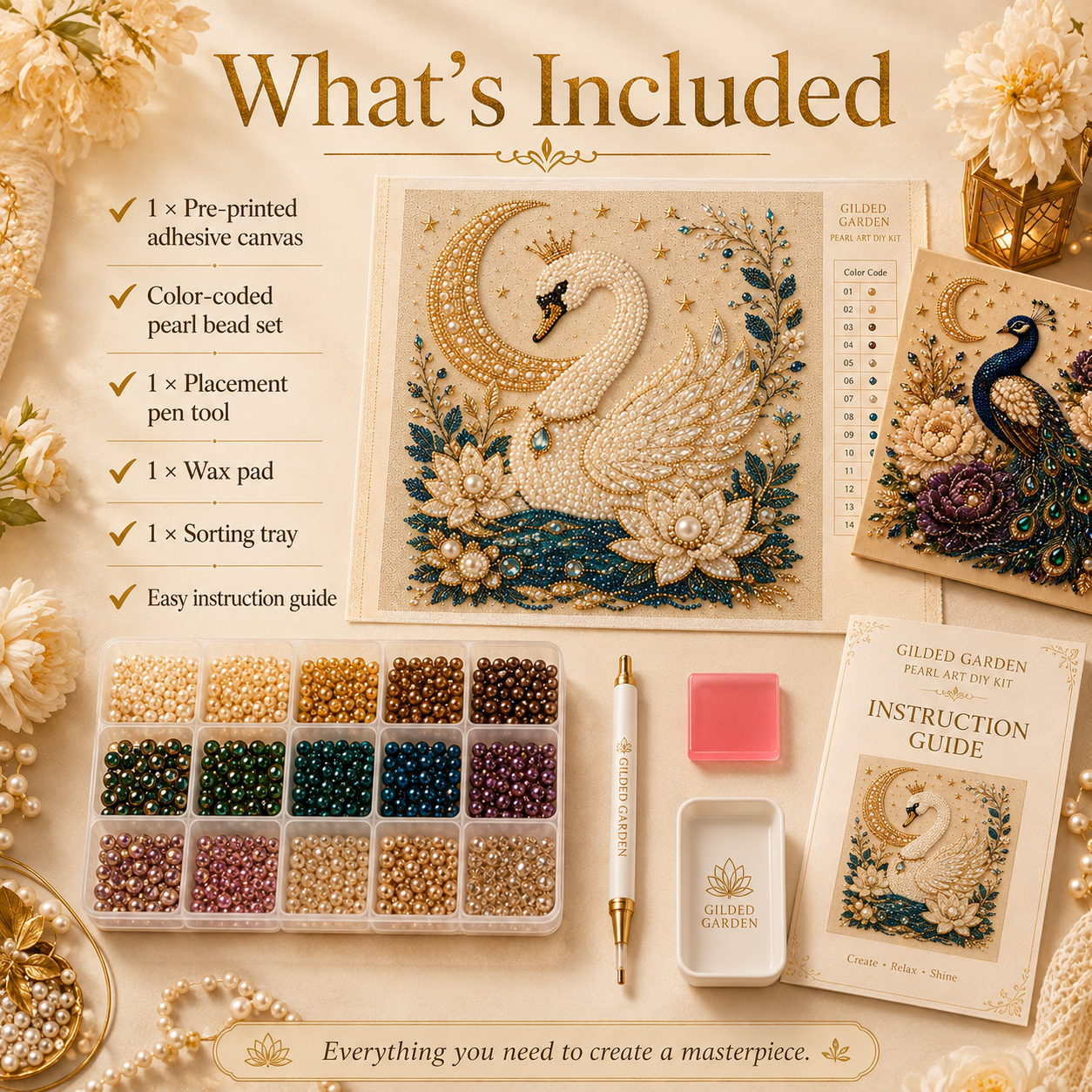 🔥 Last Day 49% OFF – ✨ Gilded Garden Pearl Art DIY Kit – Turn Tiny Pearls into Luxurious Garden Magic