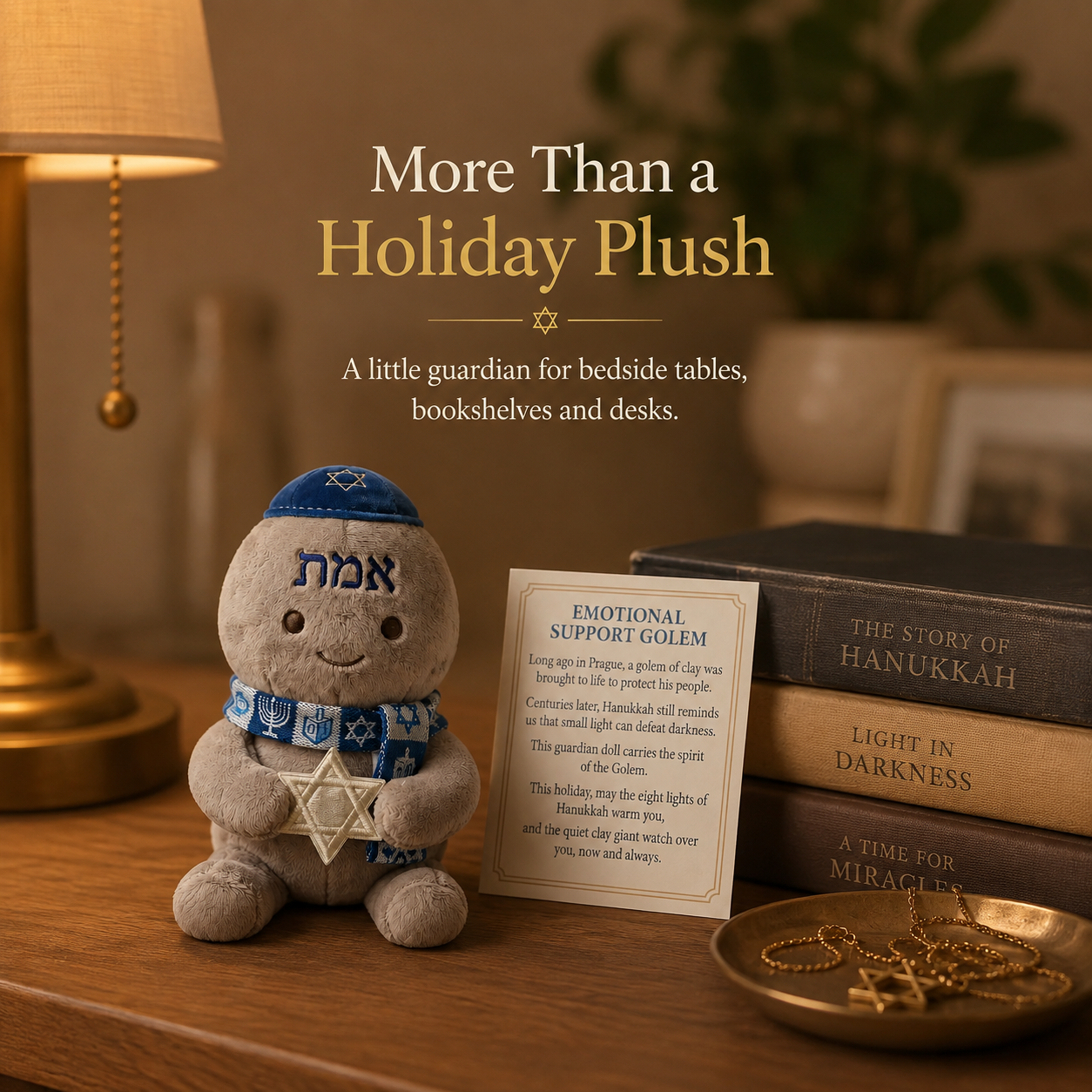 Emotional Support Golem Plush | Hanukkah Guardian Doll 🕎