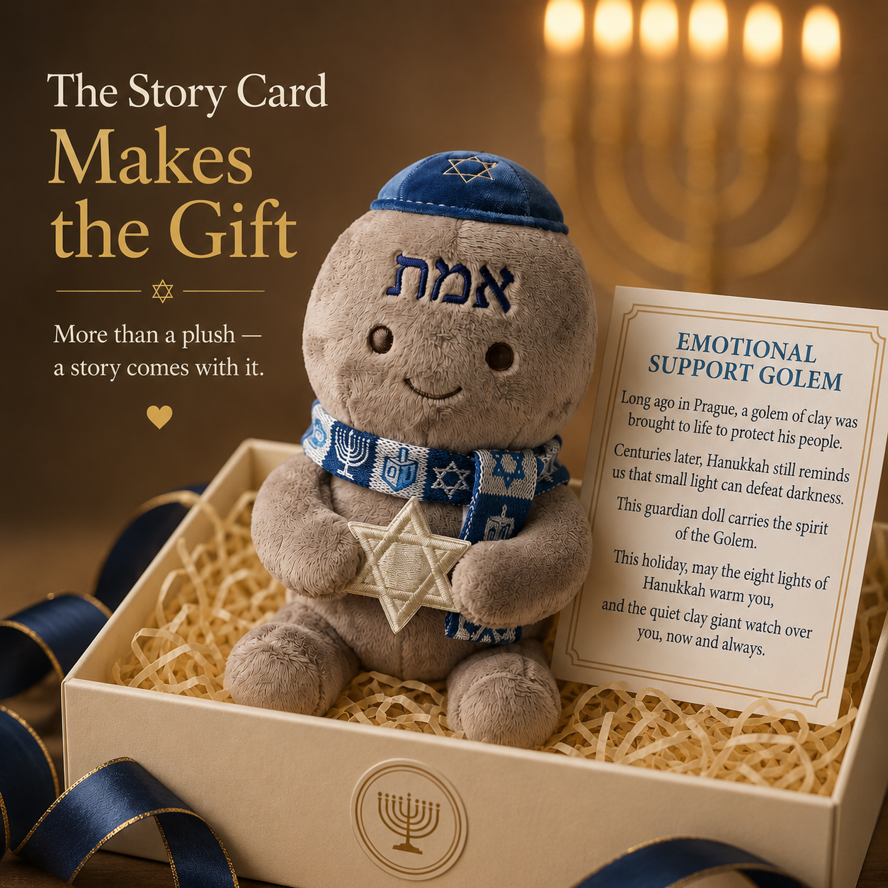 Emotional Support Golem Plush | Hanukkah Guardian Doll 🕎