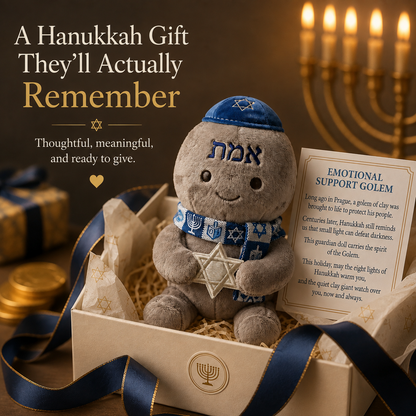 Emotional Support Golem Plush | Hanukkah Guardian Doll 🕎