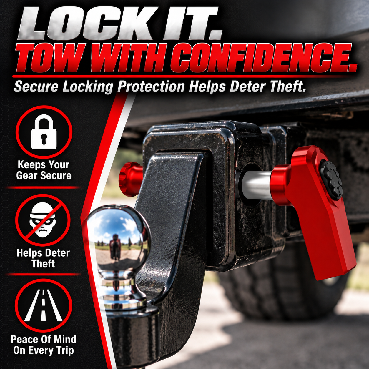 🔥 Titanium Locking Hitch Pin – Secure Your Trailer, Tow Gear & Adventures With Confidence
